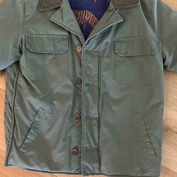 Gant Rugger - Green Jacket with Brown Collar - Picture 3 of 4